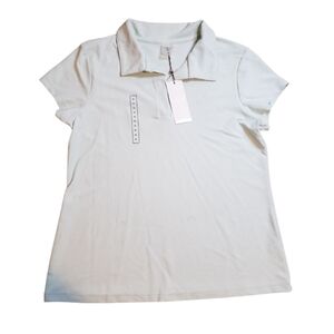 CALIA Mint Green Super Stretchy Soft Ribbed Golf Polo XL NEW!!!